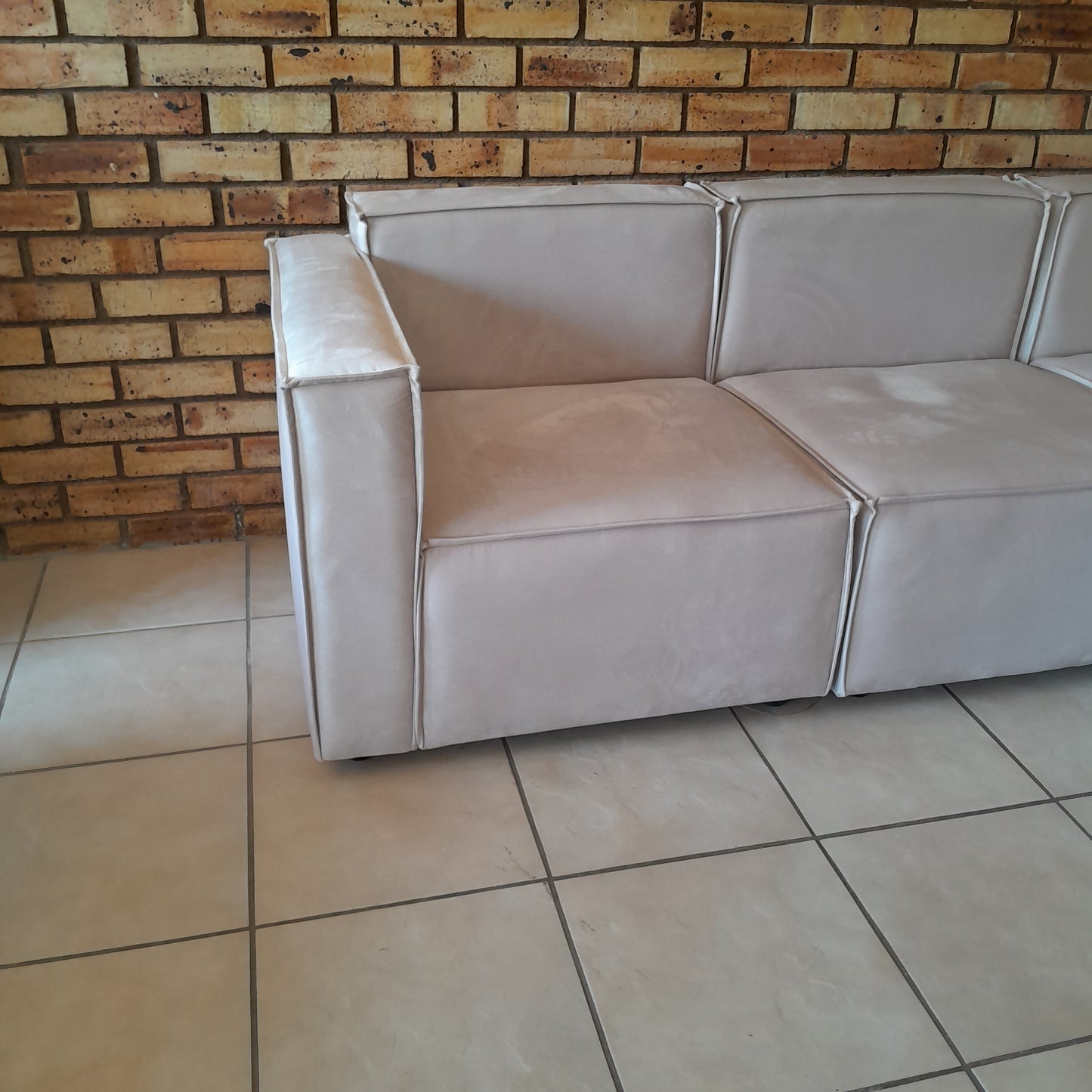 Modular Velvet 4-Piece Sectional Couch