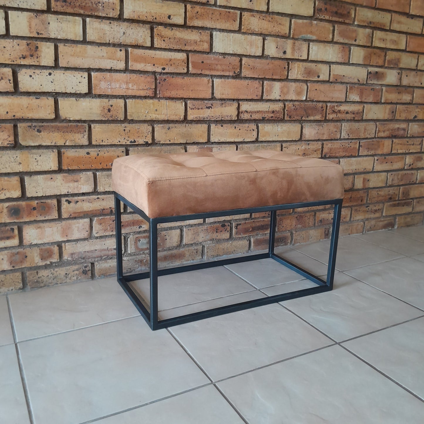 MCF Steel-Framed Small Velvet Bench