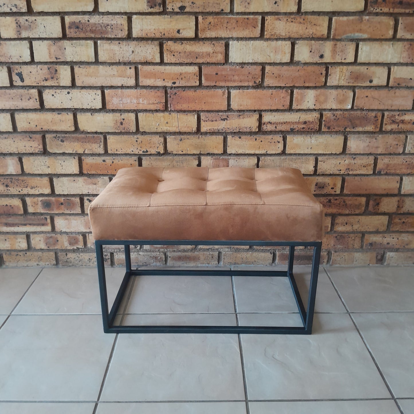 MCF Steel-Framed Small Velvet Bench