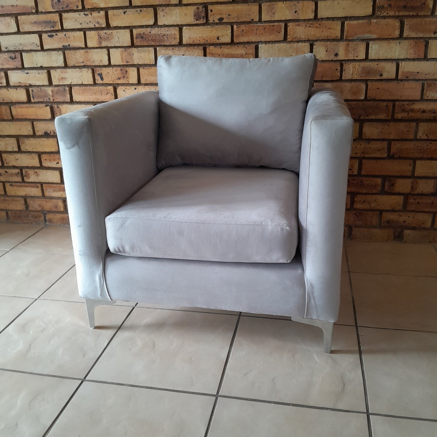 MCF Velvet Single Seater Couch