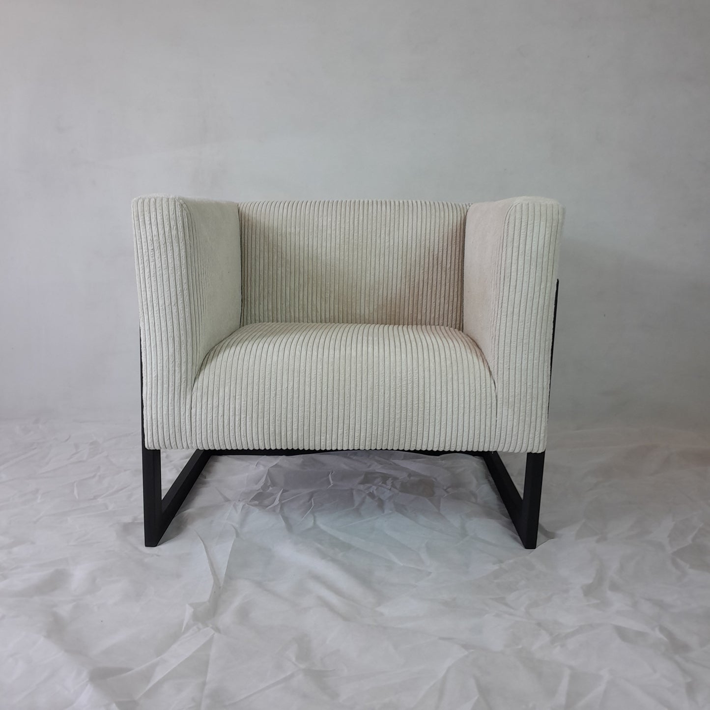 MCF Steel-Framed Corduroy Occasional Chair