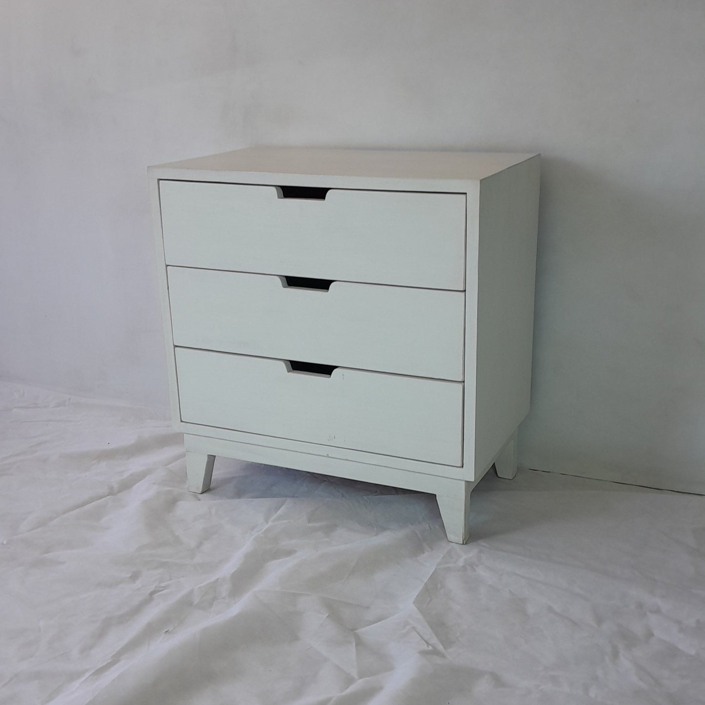 MCF Three-Drawer Bedside Table