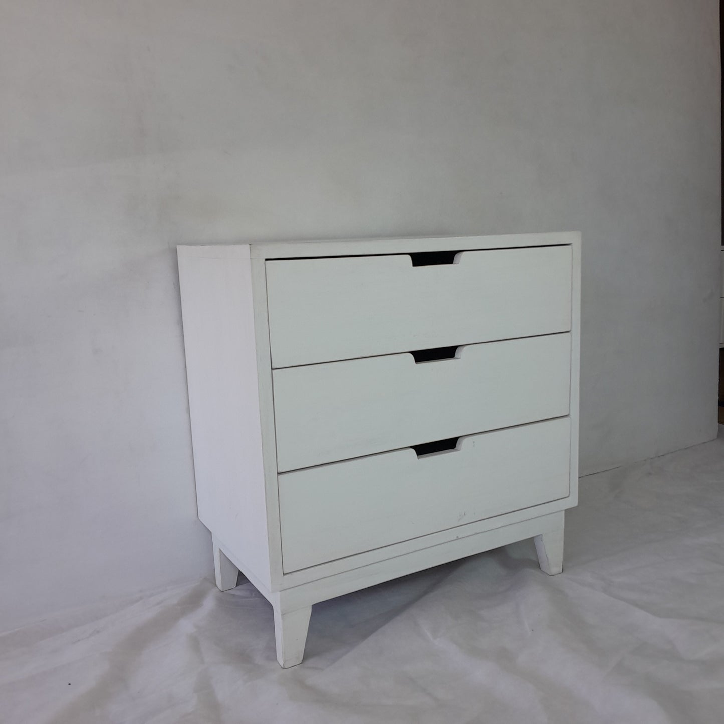MCF Three-Drawer Bedside Table