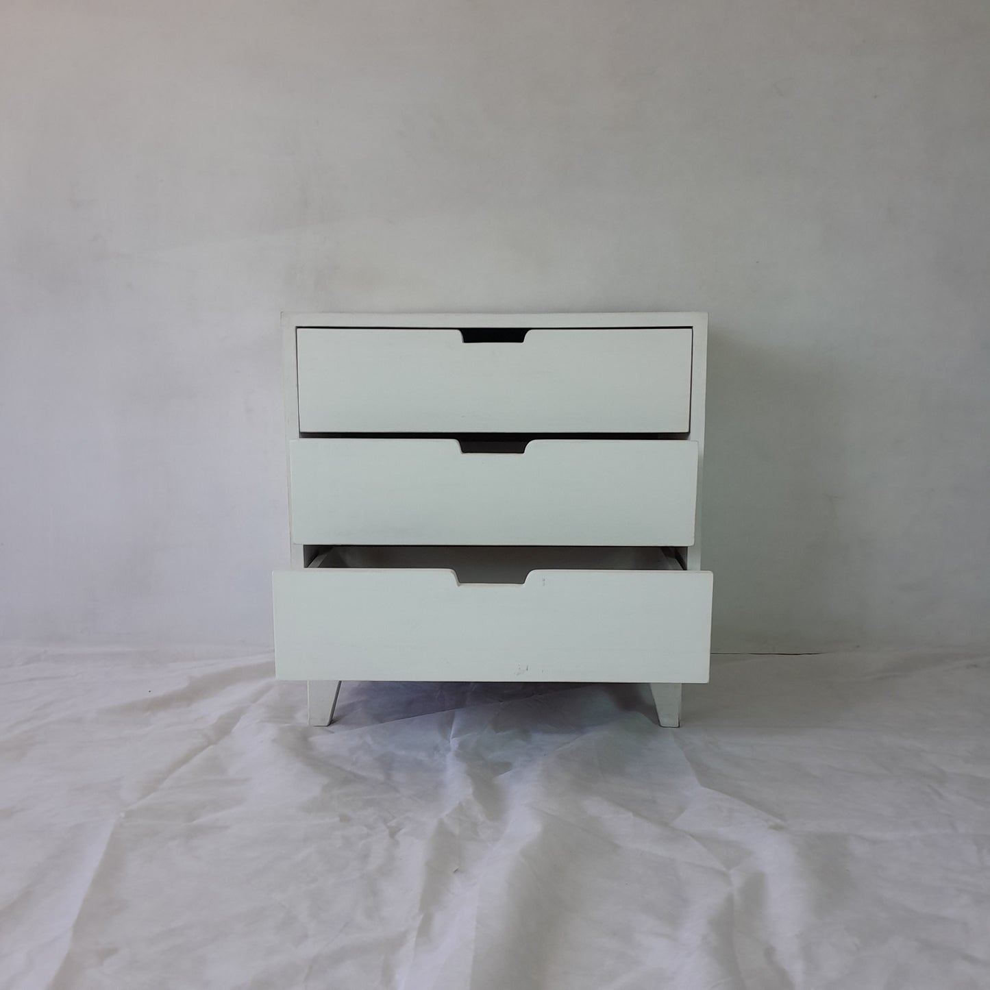 MCF Three-Drawer Bedside Table