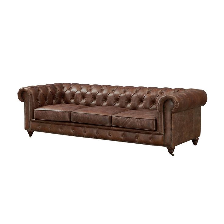 Classic Genuine Leather Chesterfield Couch