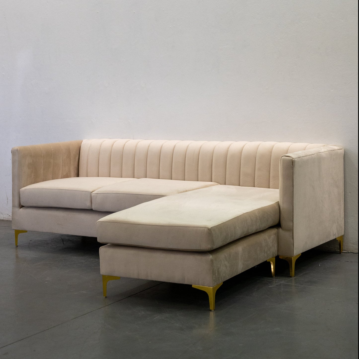 MCF Joy Velvet L-Shape Couch