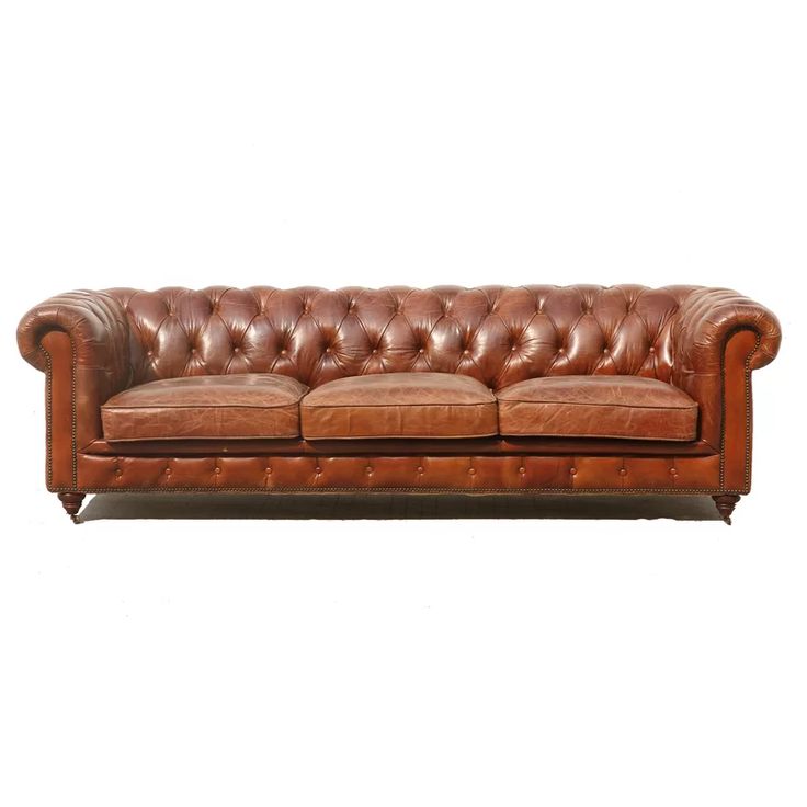 Classic Genuine Leather Chesterfield Couch