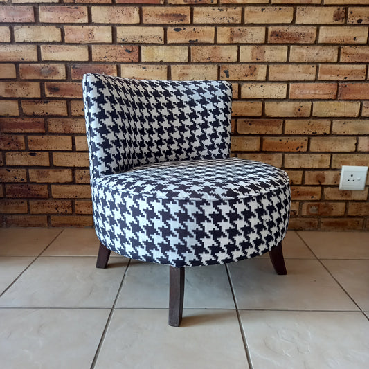 Checkered Linen Occasional Chair
