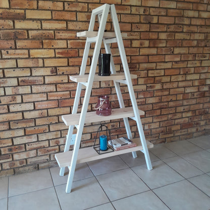 Minimal Pinewood Ladder Shelf