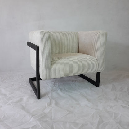 MCF Steel-Framed Corduroy Occasional Chair