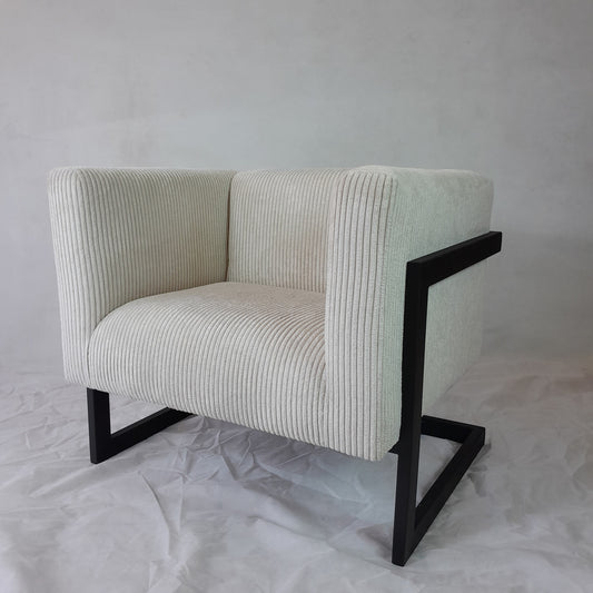 MCF Steel-Framed Corduroy Occasional Chair