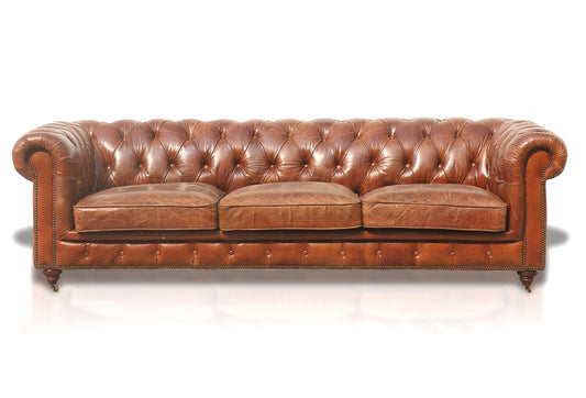 Classic Genuine Leather Chesterfield Couch