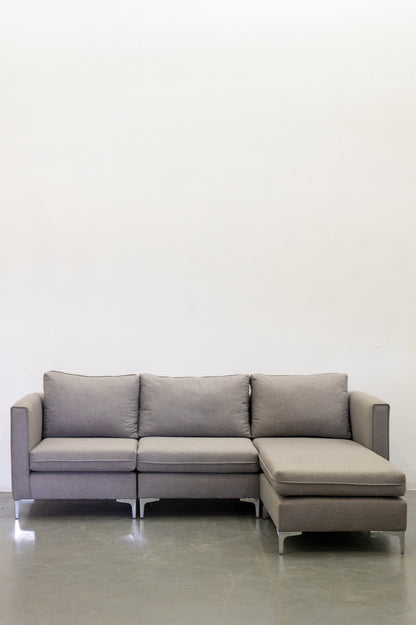 Ruby Velvet Sectional L-Shape Couch