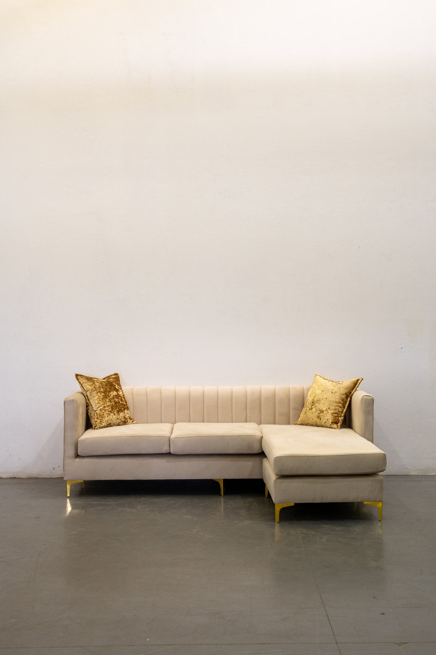 MCF Joy Velvet L-Shape Couch